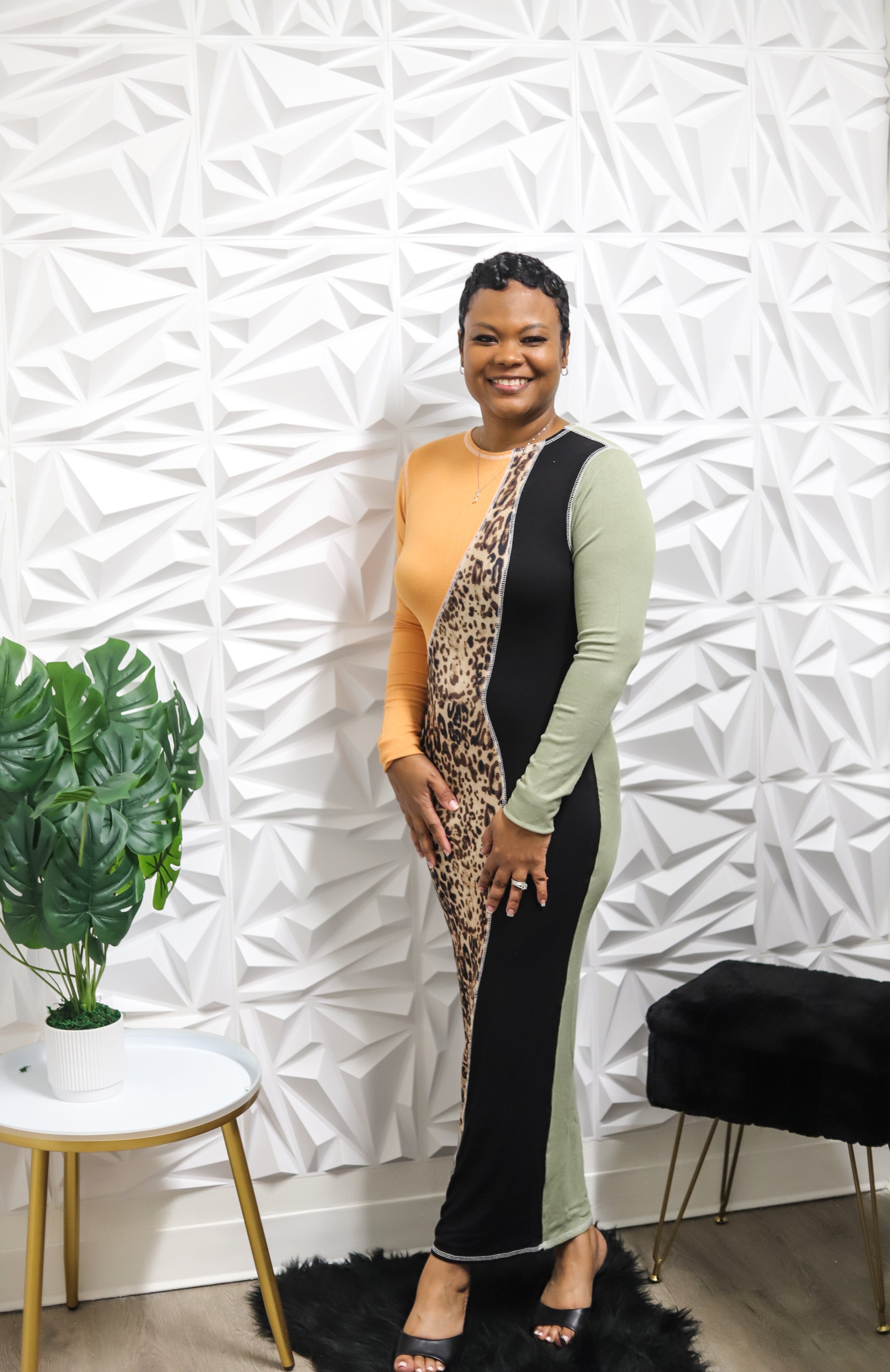 Fierce & Flirty Leopard Midi Dress Skylar & Company Boutique Fierce & Flirty Leopard Midi Dress Skylar & Company Boutique